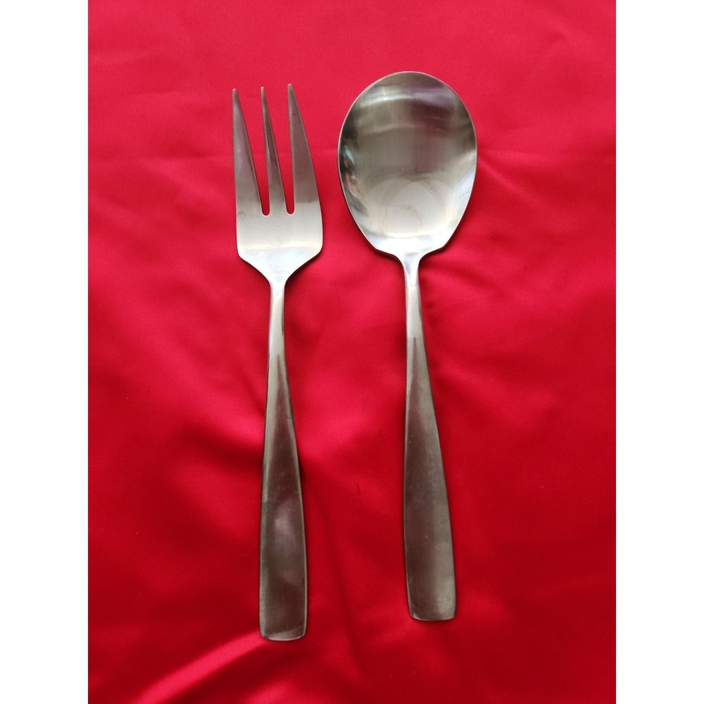 Yamazaki BOLO 2 Pc Serving Hostess Set Satin Stainless Spoon Fork China